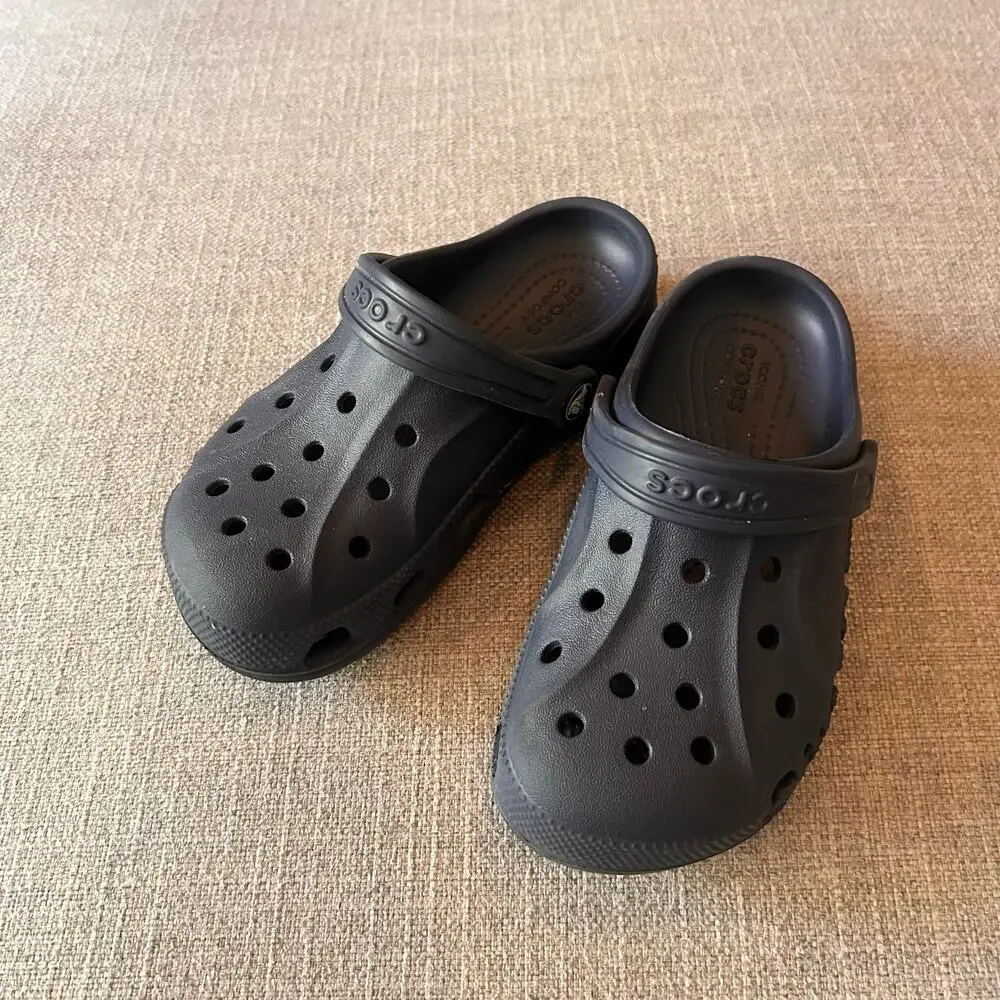 Crocs Baya Clogs Navy Blue Youth C13 Slip On Comfort Shoes